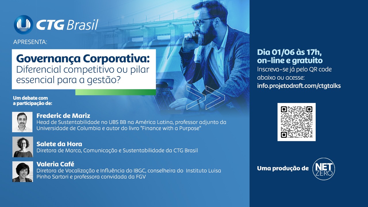 CTG Brasil convida para um bate-papo sobre governança corporativa e seu papel crucial na agenda ESG e nos resultados do negócio